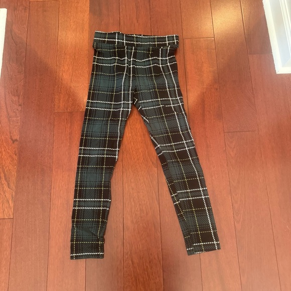Ann Taylor Black and Brown Plaid Leggings - Picture 2 of 3